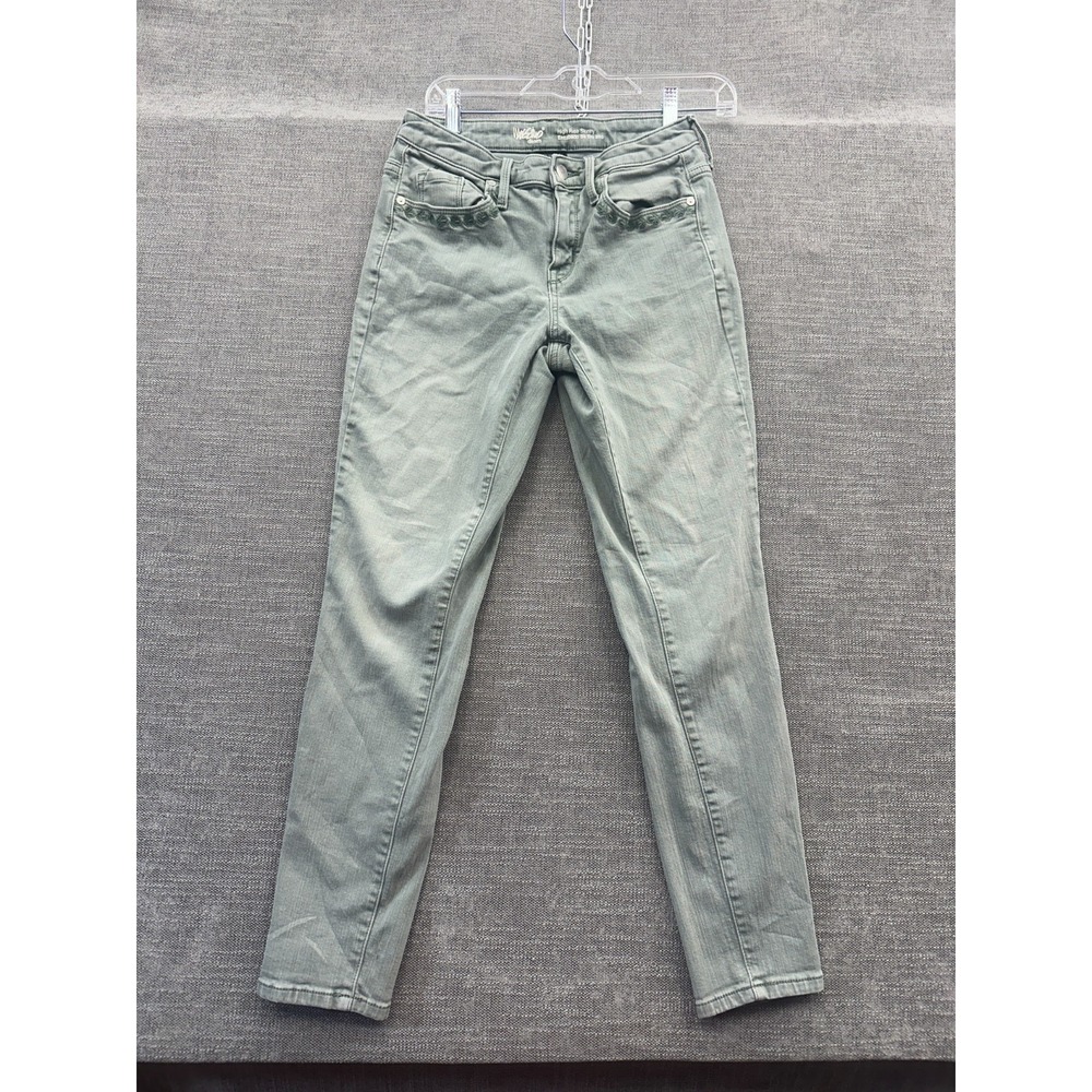 Mossimo Skinny Jeans Womens 4R Blue Denim Cotton Stretch Light Wash High Rise